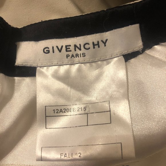 NWOT Givenchy Paris FW 2012 White Silk Cocktail Dress w/ Black Frill Trim 6 / 38 - Picture 16 of 16